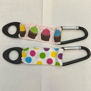 New 2 water bottle holders  with D clip for belt loop